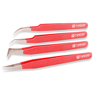 Las mejores pinzas de extensión de pestañas de acero sostenible con punta puntiaguda Logotipo personalizado para separar pestañas naturales - Product Image 1