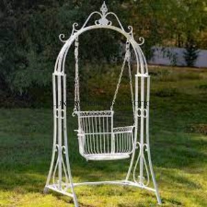 Heavy-duty Garden Metal <b>Swings</b> with Reliable Structure and Elegant Craftsmanship <b>for</b> Stylish Outdoor Seating - Product Image 1
