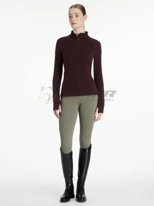 Chic sudadera de entrenamiento ecuestre para mujer a prueba de viento cómodo puente de equitación precio asequible puente personalizado - Product Image 6