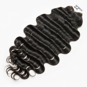 Extensiones de Cabello Indio de 22 Pulgadas |   Cabello Humano Remy 100%, Doble Trama a Máquina, Todos los Colores Disponibles, Natural, Suave y Brillante - Product Image 1