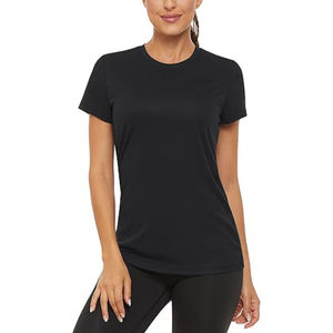 Camisetas de gran tamaño con cuello redondo de algodón 100% para mujer, camisetas en blanco de verano de secado rápido con manga corta holgada - Product Image 6