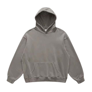 Sudadera con capucha lavada con ácido de algodón de alta calidad, jersey de estilo de diseño superior, sudaderas con capucha transpirables con bolsillo de canguro para hombre - Product Image 4