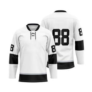 Maillot de hockey personnalisable 100% polyester Impression par sublimation de haute qualité Chemises de hockey sur glace Chemises de haute qualité - Product Image 3