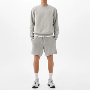 Wholesale Made <b>Men</b> Hoodie & <b>Short</b> Set Fashionable Sportswear <b>Long</b> Sleeve Hoodie & <b>Shorts</b> Sets - Product Image 2