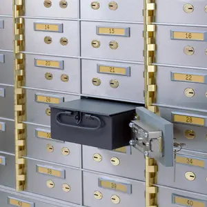 Bank Safe Deposit Box Gold Hinge Bullion Locker With JZ-01 Dual Key Lock