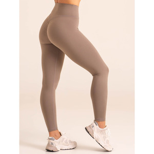 Dernier legging croisé Momentum personnalisé taupe Ceinture haute profilée Nouveau legging de gymnastique à la mode pour vêtements de sport pour femmes - Product Image 6