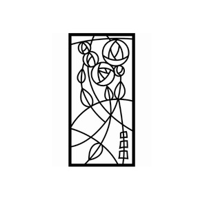 <b>Privacy</b> Landscape Black Powder Coated Metal Garden <b>Screen</b> Laser Cut Design for Decorative Use Garden Decor Metal Garden <b>Screen</b> - Product Image 1