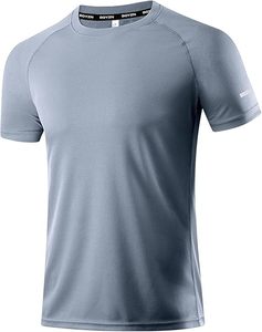Chemise de fitness en cours d'exécution d'été légère pour hommes grande taille motif solide résistant respirant Jogging porter OEM hauts actifs - Product Image 4