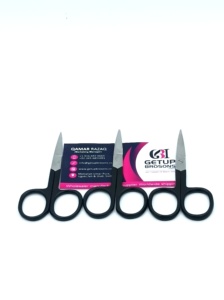 Tijeras de Acero Inoxidable de Alta Calidad con Recubrimiento de Polvo Negro, Hoja Recta Pequeña, para Cejas, con Logotipo Personalizado, Instrumento de Belleza - Product Image 5