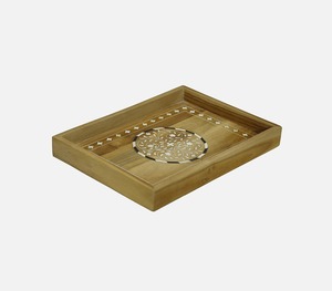 Bandeja de incrustaciones de hueso de forma Rectangular para manualidades, bandeja decorativa para el hogar para mesa de centro, patrón único, prueba de artesanía de hueso - Product Image 3