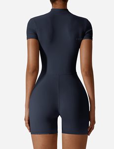 Combinaisons et combinaisons de sport d'été décontractées pour femmes Combinaisons courtes dos nu Barboteuses Combinaisons sexy au dos en V - Product Image 3