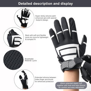 Guantes de Receptor de Silicona Profesionales de Palma Completa, Elásticos y Antideslizantes para Fútbol con Logotipo Personalizado, Gran Venta - Product Image 2