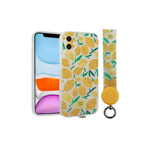 Coque SAFA Arte Series pour iPhone 11 en silicone premium à motifs, anti-traces de doigts, avec dragonne et cordon - Product Image 1