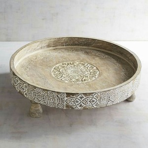 Plateau de rangement moderne en bois - Product Image 1