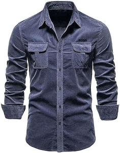 Trendy <b>Men's</b> Multi-Color Floral Pattern <b>Corduroy</b> Long Sleeve Casual <b>Shirt</b> Winter Fashion Bangladesh Competitive Price Cotton - Product Image 3