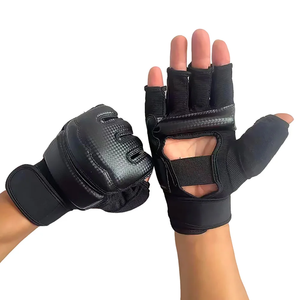 ถุงมือเทควันโดแบบครึ่งนิ้ว PU 1 ชุด - อุปกรณ์ป้องกันระดับมืออาชีพสำหรับคาราเต้ มวยไทย และการฝึกศิลปะการต่อสู้ - Product Image 1