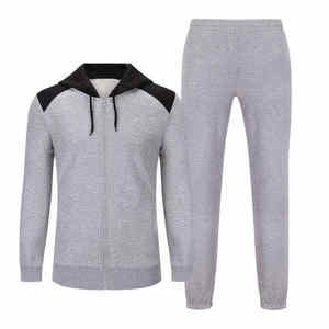 Nouveauté, survêtement d'hiver pour homme, cordon de serrage, polyester/coton, respirant, léger, longueur complète, logo personnalisé, ensemble de jogging - Product Image 1