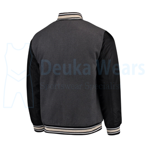 Chaquetas de Béisbol de Invierno Transpirables con Forro, MOQ Bajo, Talla Personalizable, Mangas de Cuero Juveniles, Chaqueta Universitaria para Deportes al Aire Libre - Product Image 3