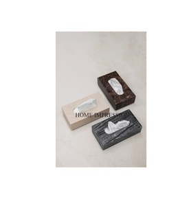 <b>Marble</b> Mosaic Tissue Box Facial Tissue Holder for Dresser Bathroom Bedroom Home Decor Office Bar Restaurant <b>Large</b> Supplies - Product Image 1