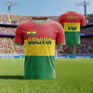 Custom <b>Name</b> and Number Bolivian Soccer Shirt Set 2026 for World <b>Cup</b> Fan Jerseys - Product Image 3