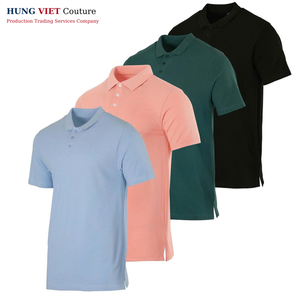 Wholesale Plus Size Men's 100% Polyester Knitted for <b>Polo</b> <b>Shirts</b> Solid Pattern Breathable and Stain-Resistant Blank Design - Product Image 2