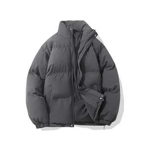 Streetwear d'hiver pour hommes Veste matelassée imperméable et chaude avec fermeture à glissière Effet bulle Manteau à la mode de meilleure qualité - Product Image 6