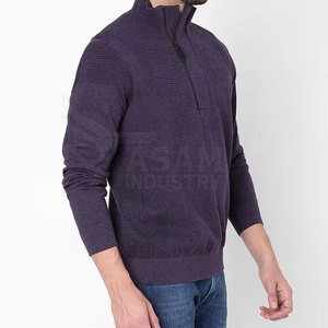 Sudaderas Personalizables para Hombre con Cierre de Cremallera de un Cuarto, Sudaderas de Alta Calidad en Felpa de Algodón, Color Sólido - Product Image 3