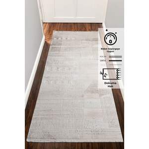 Konfor Elex 5206 Modern Woven <b>Runner</b> <b>Carpet</b> Abstract Pattern Polyester Material - Product Image 1