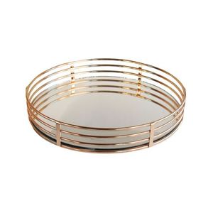 Elegant Gold-Plated Metal Serving <b>Tray</b> Durable and Stylish for Serving <b>Drinks</b> Snacks Decor - Product Image 6