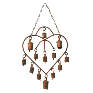 ROSHAN HANDICRAFTS Superior Quality Copper Metal Wind Chime Bells Wall Hanging Eco-Friendly Handicraft Modern Style Customized - Product Image 1