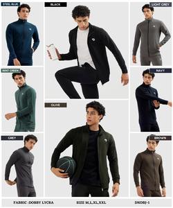 Performance Zip-Up Jacket - Imported Dobby <b>Lycra</b> (GSM 290) - Product Image 1