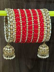 AM IMPEX Bracelets en verre multicolores de haute qualité faits à la main Ensemble Churiyan pour femmes pour mariage indien pakistanais - Product Image 3