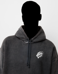 Sudadera con capucha de gran tamaño para hombre con logotipo personalizado al por mayor, Jersey de algodón grueso bordado, sudadera con hombros caídos - Product Image 6