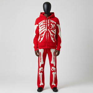 2026 MOQ bajo Casual Unisex invierno Sudadera con capucha y pantalones Material de chándales suaves con patrón sólido elástico chándal cálido - Product Image 2