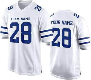 Maillots de football américain personnalisés de haute qualité personnalisation complète de l'équipe disponible en plusieurs tailles avec manches courtes pour les joueurs - Product Image 1