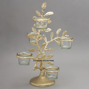 Portavelas de Aluminio Hecho a Mano, Ecológico y Personalizado para Navidad, con Vasos de Vidrio, para Hogar y Jardín, en Venta - Product Image 5