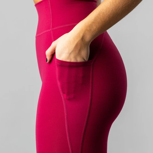 Pantalones de yoga desnudos de cintura alta para cuerpo y yoga de alta calidad, pantalones de fitness para gimnasio, material transpirable, venta al por mayor - Product Image 3