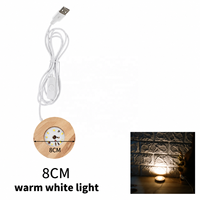 Lampes décoratives de bureau en bois, base de lampe de nuit, lampe LED USB RGB, support d'affichage, porte-lampes, ornement artistique