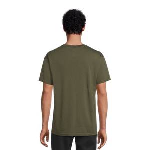 Beige 300g Camiseta de manga corta de algodón pesado Verano Cuello redondo Camisa suelta y base para hombres Mujeres Camiseta básica - Product Image 5