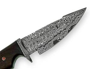 Couteau de chasse Skinner en acier Damas fait main de 97 mm, qualité supérieure avec manche en bois confortable, taille personnalisée, OEM pris en charge - Product Image 3