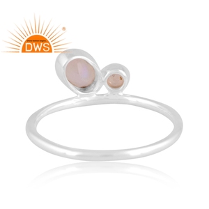 Anillo apilable de piedras preciosas de ópalo etíope de plata de ley fina de última tendencia, fabricante de joyería personalizada - Product Image 4