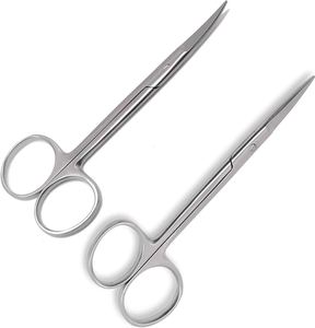 Tijeras de acero inoxidable Iris, Clip Manual estándar alemán para instrumentos quirúrgicos, producto de Metal duradero para grapadora de piel - Product Image 1