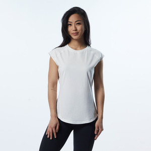 ประสิทธิภาพ Fit 95% ผ้าฝ้าย 5% สแปนเด็กซ์หมวกแขน Raglan รูปลูกเรือคอผู้หญิงหรูหราสีเขียวกางเกง Scoop Hem - Product Image 1