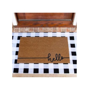 Style moderne de haute qualité, intérieur/extérieur, tapis en fibre de coco à motif chevron, hauteur de pile en peluche antidérapante, ensemble en vrac pour le Nouvel An - Product Image 1