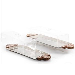 Vaisselle d'hôtel de luxe au design exclusif Plateau de service de nourriture Plateau en aluminium nickelé servant de délicieux desserts Hôtels - Product Image 4