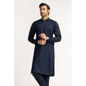 Tissu en coton non cousu Blue Tanabana Royal HB 11 pour ensembles de chemises pour hommes - Product Image 2