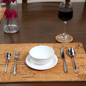 แผ่นรองน้ำไม้ก๊อกมะกอก18X12นิ้วทรงสี่เหลี่ยมผืนผ้าดีไซน์ทันสมัยกันรอยเปื้อนสำหรับบ้านโรงแรมหรือสำนักงาน - Product Image 1