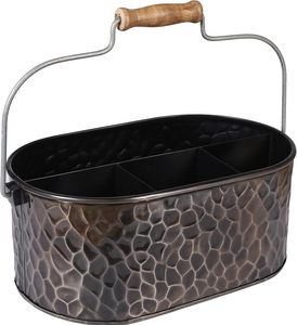 High Quality Modern Kitchen Storage Caddy New Wood and Metal <b>Utensil</b> <b>Holder</b> for Cutlery <b>Utensils</b> and Pots - Product Image 4