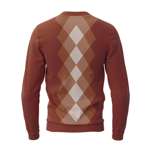 Matériau durable sur mesure pour hommes Pull à argyle à manches longues Vente à chaud Pull à argyle respirant avec de nouveaux designs - Product Image 2