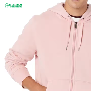 Sweat-shirt unisexe d'hiver en molleton 100% coton, respirant, à séchage rapide, avec logo imprimé sur le devant, fermeture éclair, capuche - Product Image 6